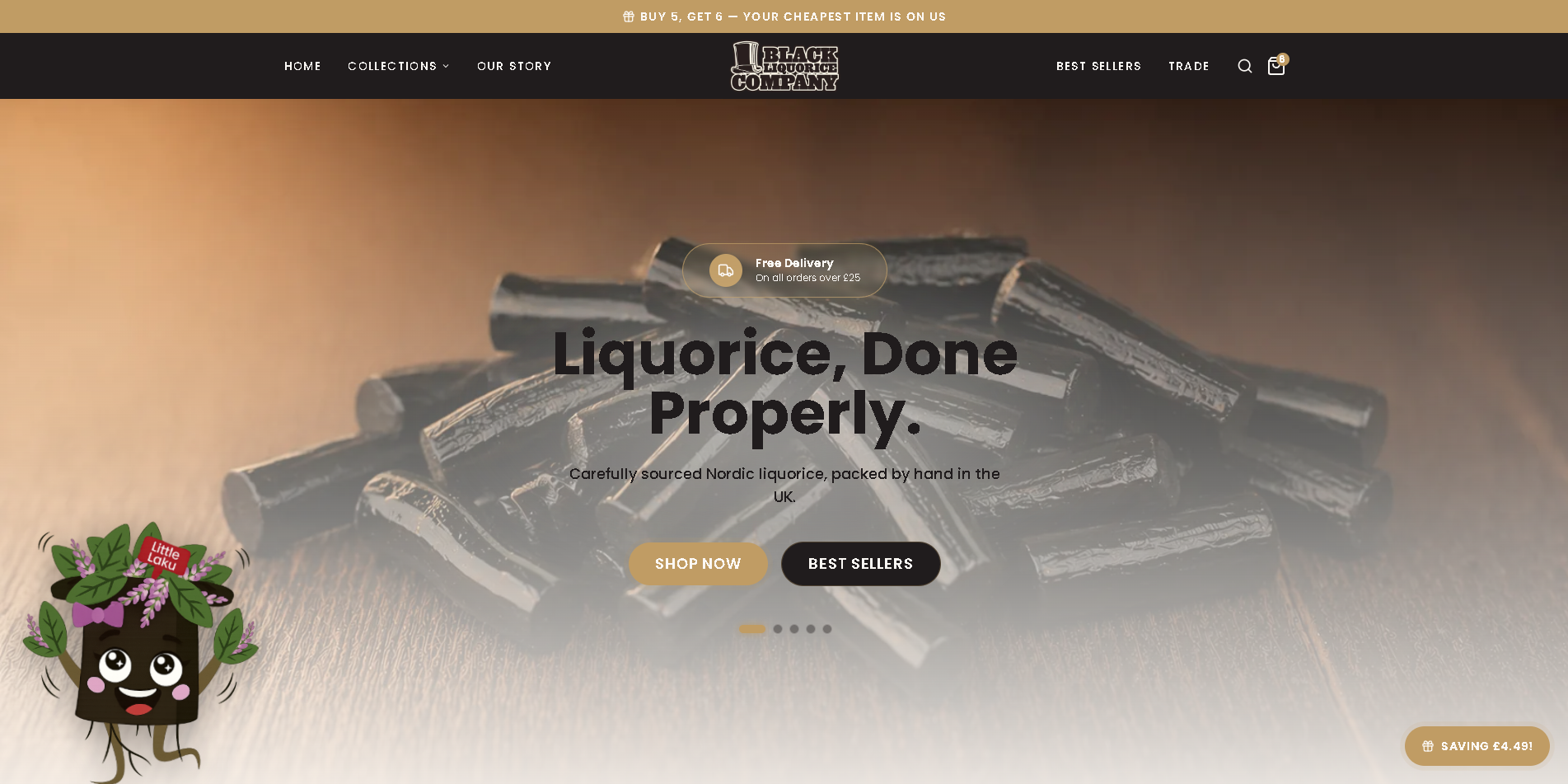 Black Liquorice Company homepage screenshot